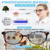 OCCI CHIARI Photochromic Bifocal Reading Glasses Womens Round Blue Light Blocking Readers 1.0 1.5 2.0 2.5 3.0 3.5 4.0 (Tortoise +100) view 3