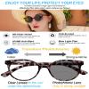OCCI CHIARI Photochromic Bifocal Reading Glasses Womens Round Blue Light Blocking Readers 1.0 1.5 2.0 2.5 3.0 3.5 4.0 (Tortoise +100) view 4