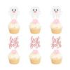 12pcs First Tooth Cupcake Toppers Glitter 1st Teething Party Decorations Pre-assembled Double-Sided Rose Gold view 1