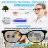 OCCI CHIARI Photochromic Bifocal Reading Glasses Womens Round Blue Light Blocking Readers 1.0 1.5 2.0 2.5 3.0 3.5 4.0 (Black +100) view 3