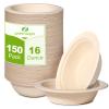 greensight 16oz Compostable Disposable Paper Bowls: 150 Pack Party Serving Bowls For Salad, Ice Cream, Dessert And Hot Soup, Biodegradable Bowls Made Of Natural Sugarcane Fiber view 1
