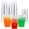 [100 PACK] 12 oz Clear Plastic Cups With Strawless Sip Lids, Disposable Plastic Cups With Sip Through Lids for Ice Coffee, Smoothie, Slurpee, or Any Cold Drinks view 1