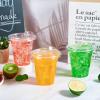[100 PACK] 12 oz Clear Plastic Cups With Strawless Sip Lids, Disposable Plastic Cups With Sip Through Lids for Ice Coffee, Smoothie, Slurpee, or Any Cold Drinks view 3