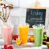 Lilymicky 60 PACK 24 oz Clear Plastic Cups With Strawless Sip Through Lids, Disposable, for Ice Coffee, Smoothie, Slurpee, or Any Cold Drinks view 3