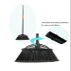 Xifando Four-Section Rod Long-Handled Broom,Heavy-Duty Broom, Angle Broom for Outdoor/IndoorBlack+Blue view 4