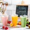 [90 PACK] 20 oz Clear Plastic Cups With Strawless Sip Lids, Disposable Plastic Cups With Sip Through Lids for Ice Coffee, Smoothie, Slurpee, or Any Cold Drinks view 3