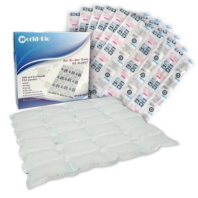 Shipping Cold Packs Dry Ice for Shipping Frozen Food, Freezer Ice Pack Sheets for Coolers 14'' X 13'', Flexible Freezer Cold Packs Keep Food Fresh Beverage Cold, 10 PCS Ice Blanket Sheets, 4 x 6 Cells
