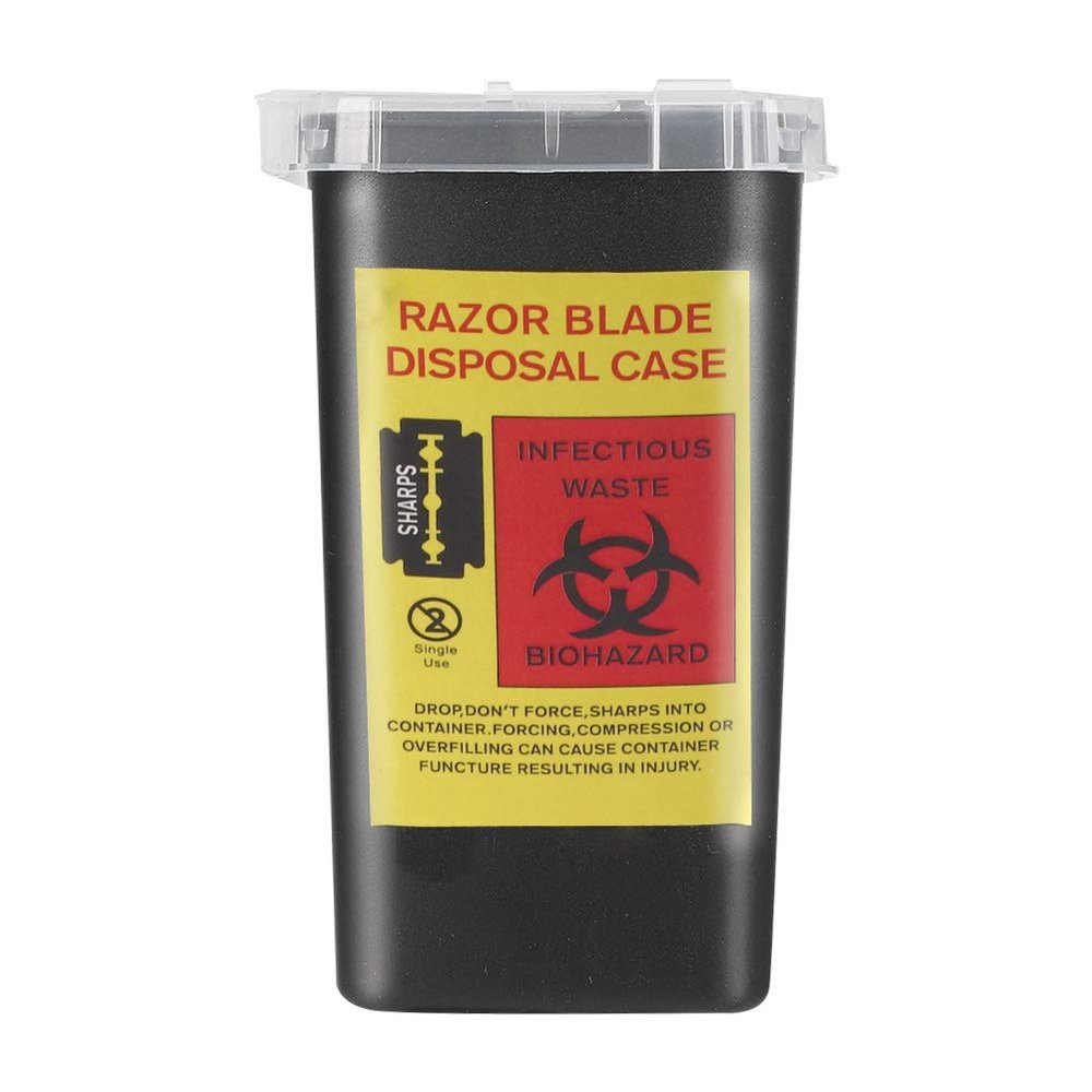 Sharps Container Sharps Bin Sharps Box For Needles Needle Destruction Tattoo Supplies Container Box Blade Waste Bin Tattoo Supplies and Equipment[black]