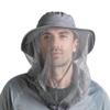 Head Net Hat for Men Women Safari Sun UV Protection Hat with Netting Net Mesh Bug Cap Outdoor Fishing Hiking Gardening Bucket Dark Gray view 2