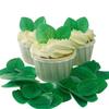 112Pcs Edible Green Leaves for Cupcake Toppers Rice Wafer Paper for St. Patricks Day, Easter Baby Shower Wedding Cake Happy Birthday Party Decoration Wedding/graduation/Hawii/Summer/Anniversary view 3