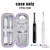 ZORETCO Toothbrush Hard Travel Case Compatible with Philips Sonicare Protectiveclean 4100,5100,6100,6500 Fits for Oral-B Pro 1000,1500,2000,3000,3500 Electric Toothbrush Travel Bag (Purple) view 2