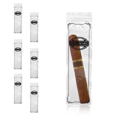 PUREVACY Poly Zipper Cigar Bag, 3 x 10 Inches. Pack of 1000 Clear Plastic Bags for Cigars, 2 Mil Thick. Tamper-Proof Small Reclosable Zip Bags for Safe Storage of Cigars