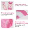 Clear Cone Shaped Treat Popcorn Bags Treat Cotton Candy Bags Cellophane Candy Bags with Ties (Pink4ribbon*17CM*30CM), 50 Piece Cone Shaped Treat Bags, 50 Piece Cone Shaped Treat Bags, Clear view 2