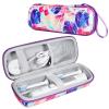 ZORETCO Toothbrush Travel Case Compatible with Oral-B Pro 1000,1500,2000,3000,3500 Fits For Philips Sonicare Protectiveclean 4100,5100,6100,6500 Electric Toothbrush Travel Bag (Purple) view 1