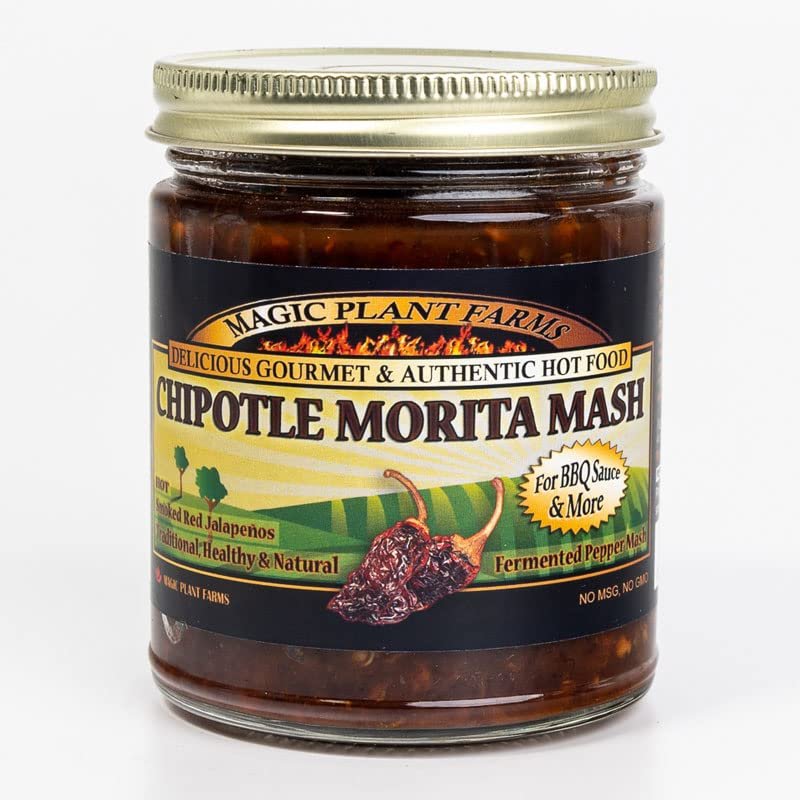 Chipotle Mortia aka Smoked Jalapeno Mash by Magic Plant  Rich Smoky Earthy Flavor - Hints of Sweetness - add to Dips - Dishes - Cocktails | Natural | Gluten Free (9 oz)