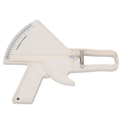Body Fat Caliper, Professional Double Spring Skinfold Calipers and Body Fat Tape Measure Tool for Accurately Measuring Skin Fold Fitness(White)