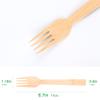 100% Bamboo Utensils -100 PK 6.7" Bamboo Compostable Forks Disposable Cutlery Set Biodegradable Eco Friendly Renewable Flatware Forks view 2