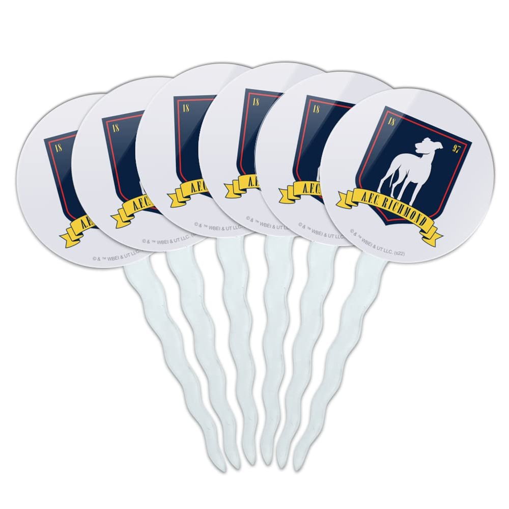 GRAPHICS & MORE Ted Lasso A.F.C. Richmond Cupcake Picks Toppers Decoration Set of 6