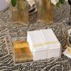 Party Bargains Disposable Linen-Feel Guest Towels, 50 Pack, 12" x 17" White with Gold Lace Print, Soft Paper Hand Towels for Weddings, Cocktail Party, Decorative Fold Dinner Napkins view 2