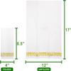 Party Bargains Disposable Linen-Feel Guest Towels, 50 Pack, 12" x 17" White with Gold Lace Print, Soft Paper Hand Towels for Weddings, Cocktail Party, Decorative Fold Dinner Napkins view 3