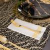 Party Bargains Disposable Linen-Feel Guest Towels, 50 Pack, 12" x 17" White with Gold Lace Print, Soft Paper Hand Towels for Weddings, Cocktail Party, Decorative Fold Dinner Napkins view 4