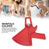 ZJchao Body Fat Caliper, Professional Double Spring Skinfold Calipers and Body Fat Tape Measure Tool for Accurately Measuring BMI Skin Fold Fitness(Red) view 2
