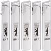 Simoneto Piezo Reusable Lighter Berlin Crest / Silver / Plastic Pack of 50 view 1