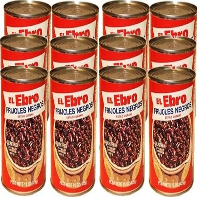 Ebro Foods El Cuban Style Black Beans. 12/15oz Case
