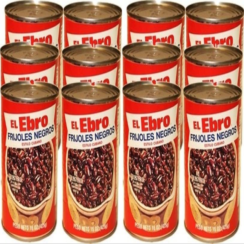 Ebro Foods El Cuban Style Black Beans. 12/15oz Case