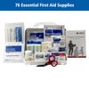 First Aid Only 91322 ANSI A 2021 and OSHA Compliant First Aid Kit, 10-Person Emergency First Aid Kit for Business, Home, Car, and Worksites, 76 Pieces view 2