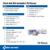 First Aid Only 91322 ANSI A 2021 and OSHA Compliant First Aid Kit, 10-Person Emergency First Aid Kit for Business, Home, Car, and Worksites, 76 Pieces view 3
