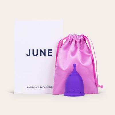 June Menstrual Cup (Soft, Clear, Mini, 1 Pack) Reusable Soft Silicone Period Cup for Comfortable, Leak-Proof Protection Eco-Friendly Alternative to Pads and Tampons