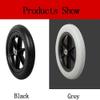 Rear Wheels, Manual Wheelchair Replacement Wheels, 12-inch PU Tires, 2 Non-Pneumatic Wheels, Non-Slip Rear casters, Wheelchair Accessories (Color : Gray, Size : 12inch) view 2