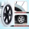 Rear Wheels, Manual Wheelchair Replacement Wheels, 12-inch PU Tires, 2 Non-Pneumatic Wheels, Non-Slip Rear casters, Wheelchair Accessories (Color : Gray, Size : 12inch) view 3