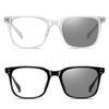 2pcs Photochromic Reading Glasses Women Square Readers Men Driving Classic Reader Presbyopic Goggles Sun Glasses (2PCS-black&clear, 3.5, multiplier_x) view 1