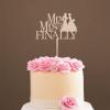 Cake Topper Couple Silhouette Wedding Vintage Retro Romance Finally Mr Cake Topper Wedding Mr & Mrs Cake Topper Wood Cake Topper for Wedding Custom Mr Mrs Cake Topper Anniversary Cake Toppers view 2