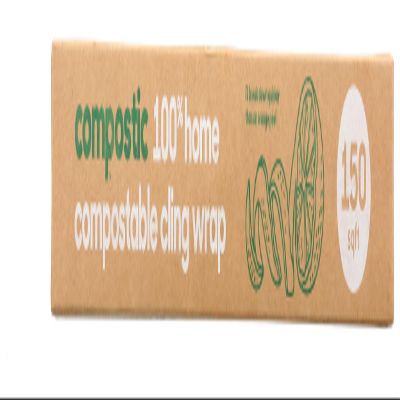 Compostic Compostable Cling Wrap 150 Square Feet, 150 Sqft