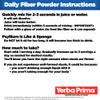 Yerba Prima Daily Fiber Formula - 20 oz Powder (Pack of 2) - Unflavored, Concentrated Blend of Soluble/Insoluble, Psyllium Seed Husks, Acacia Gum, Apple Fiber Supplement - Regularity Colon Cleanser view 3