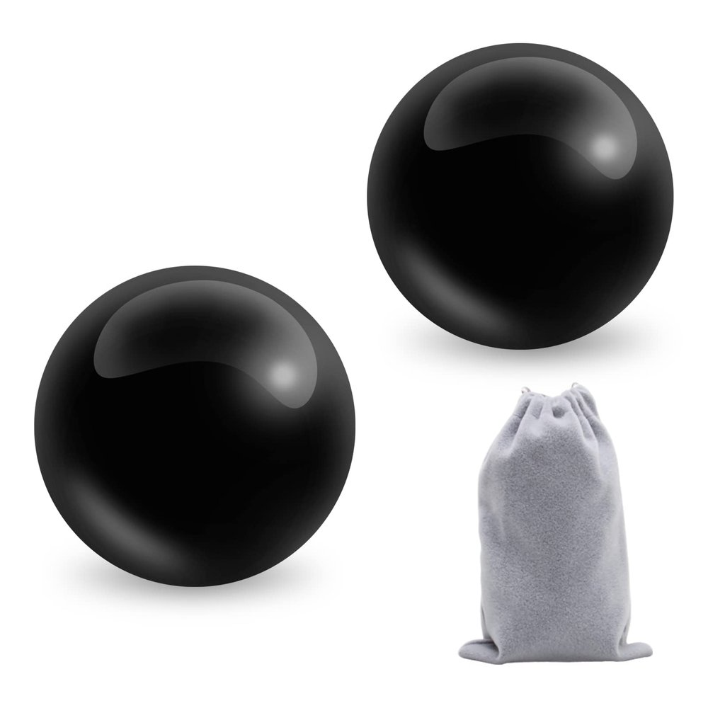 Coolrunner Marble Black Baoding Balls Chinese Health Stress Relieve Hand Exercise Massage Balls