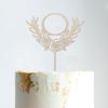 Couple Silhouette Wedding Cake Topper Floral Cake Topper Mr & Mrs Wedding Cake Topper Wood Cake Topper for Wedding Custom Cake Topper Funny Cake Toppers for Wedding view 2