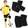 2 Pairs Kids Elbow Brace Knee Brace Tennis Compression Knit Knee Sleeves Arm Elbow Sleeve Elbow Support for Boys Girls Teen Basketball Sports Weight Lifting Volleyball Football Running, Medium, Black view 1
