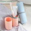 ZWCEGND 2PCS Toothbrush Travel Case,Multi-Function Portable Toothbrush Cove,Dustproof Toothbrush Holder,Suitable for Business Camping Travel or Daily Use(White + Gray) view 2