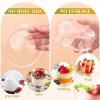 Gandeer 200 Pack Clear Plastic Cups 12 oz Dessert Yogurt Parfait Banana Pudding Pet Disposable Cups with 200 Pcs Sporks for Fruit Ice Cream Party view 4