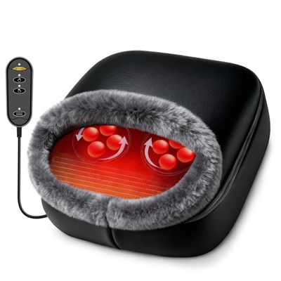 CooCoCo FSA Eligible Heated Foot Massager, HSA Approved Foot Warmer, Shiatsu Foot Heater for Plantar Fasciitis & Neuropathy, Feet Massage Machine for Pain Relief