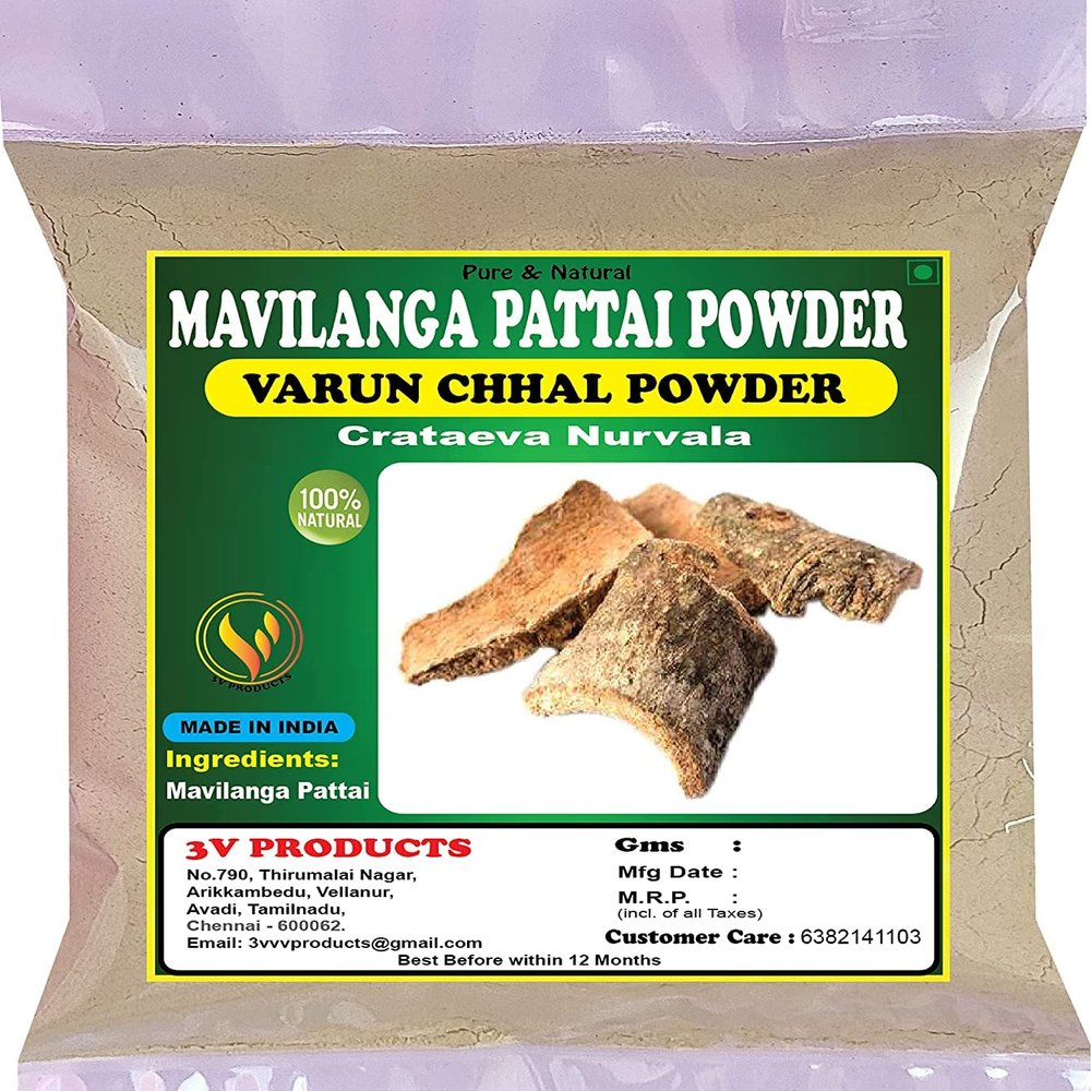 ROSEVILLA Mavilanga Pattai Powder 200g | Varun Chhal | Barna | Crataeva Nurvala Bark Powder (Pack 2x100g)