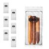 PUREVACY Poly Zipper Cigar Bag, 5 x 10 Inches. Pack of 100 Clear Plastic Bags for Cigars, 2 Mil Thick. Tamper-Proof Small Reclosable Zip Bags for Safe Storage of Cigars view 1