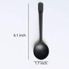 OBTANIM 100 Pack large Disposable Plastic Spoons Heavy Weight Individual Wrapped Teaspoons for Soup Dessert Ice Cream (Black, 6 Inches) view 2