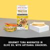 Bumble Bee Prime Protein on the Run Tuna Snack Kit, Pack of 12 - Gourmet Tuna Marinated in Olive Oil & Zesty Lemon with Crackers and Serving Utensil - 19g of Protein Per Serving view 4