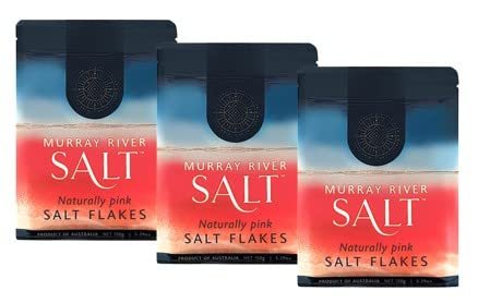 3 Pack - Murray River Gourmet Salt Flakes Australia's Finest Chef Preferred Natural Salt Masterchef Featured - 5.25 oz Resealable Pouch