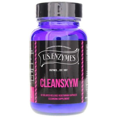 U.S. Enzymes CLEANSXYM 62 Vegetarian Capsules. Cleansing Supplement.